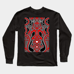 gorga batak motif  2 Long Sleeve T-Shirt